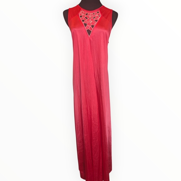 Vintage Slip Dress With Flower Cut-Outs - Picture 3 of 6